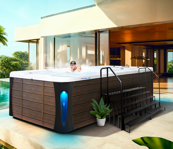 Calspas hot tub being used in a family setting - Daytona Beach