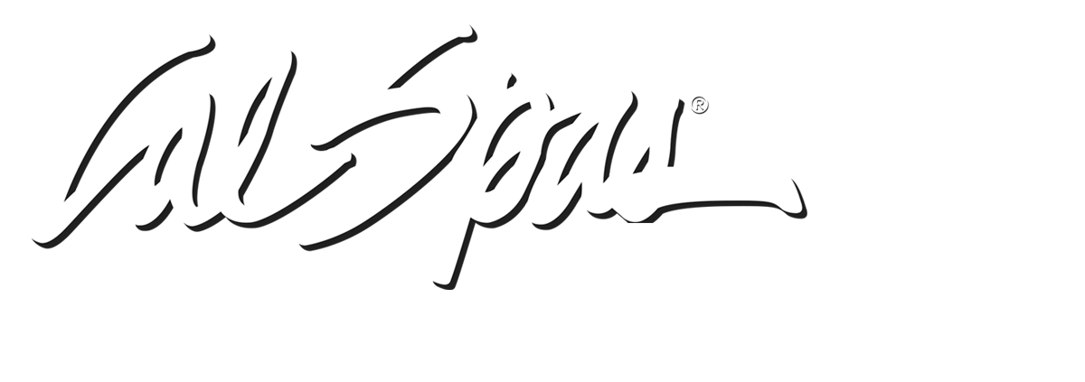 Calspas White logo hot tubs spas for sale Daytona Beach
